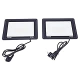 RUETERY 2er 100W Led Flutlicht, Led Aussenstrahler IP66 Wasserfest Fluter mit 8000LM, 160° Abstrahlwinkel 180° Verstellbare Halterung, 6000-6500K LED Scheinwerfer für Garten, Hof, Garage