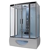 Luxus Komplettdusche+Badewanne Kombi 135x80x220 Fertigdusche Dusche Duschtempel