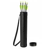 Drake Pfeilröhre ausziehbar – Pfeilköcher aus robustem Kunststoff mit Tragegurt – Pfeile sicher aufbewahren und transportieren – Bogensport Zubehör für Recurve- und Langbogen (Schwarz)