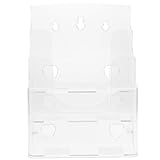 JOINPAYA Aktenständer Wandhalterung Acryl Prospektständer mit Transparenter Dokumentenhalter für Büro und Schule Übersichtlicher Flyerhalter zur Wandmontage
