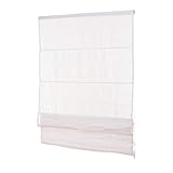 Ventanara® Raffrollo ohne Bohren Weiß Klemmfix Raffgardine inklusive Montagematerial 90 x 130 cm