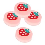 GRADENEVE 4 Stück Rocker-Hut Aufbewahrungsschubladen Alu-Bausatz Brettspielzeug Griff-Kit Lagerregal Picks Joystickkappen Switch Zubehör kawaii Gaming-Zubehör Joystick-Griffe Kieselgel Rosa