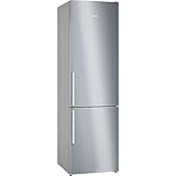 SIEMENS KG39NAIAT, iQ500, Stand-Kühl-Gefrier-Kombination, 203 x 60 cm, 260 L Kühlen & 103 L Gefrieren, Gefrierbereich unten, NoFrost, hyperFresh, bottleCooler, Gebürsteter Stahl