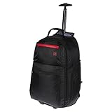 Christian Wippermann Business Trolley Damen - Großer Reiserucksack mit Rollen, Laptoptasche 17 Zoll, Rucksack Trolley, Laptop Koffer - Ideal für Business und Reisen
