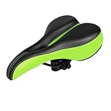 ERINGOGO 1Stück Fahrradsattel Hohl Design Grün Atmungsaktiver Sitz für Herren und Damen für Mountainbike Rennrad und Heimtrainer