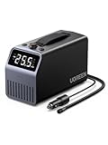 UGREEN Luftkompressor mit 3x4500mAh Akku, 150PSI 12V Tragbare Automatische Reifenpumpe für 4 Reifenfüller mit Digitalanzeige für Autos, Motorräder, Fahrräder, Ballons