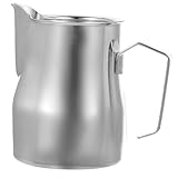 LOLIPPYY Milchaufschäumer Edelstahl mit und Spitzem Ausguss für Espresso Latte Art Cappuccino Langlebiger Milchschaum für Präzises Gießen und Reinigen