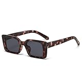 Sonnenbrille For Damen, Retro-Sonnenbrille Mit Quadratischem Rahmen, UV400, For Den Alltag, Urlaub, Strand(Gray)