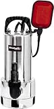 Einhell Schmutzwasserpumpe GC-DP 9035 N (900 W, Edelstahl-Pumpe, max. Fördermenge 18.000 l/Std., max. Fremdkörpergröße 35 mm, stufenlos höhenverstellbarer Schwimmerschalter)