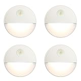 SUIOPPYUW 4er Packung Warmweißes Nachtlicht mit Sensor für den Innenbereich – Nachtlicht für Kinder, zum Anstecken in die Wand, ABS Nachtlicht für Kinder, warmes licht