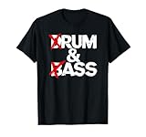 Funny Drummer And Bassist Apparel Drum And Bass Rum & Ass T-Shirt Schwarz Unisex Erwachsene Small Regular Retro Halbarm Geschenkidee