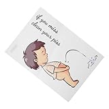 Ciieeo 2 Blätter Toilettensitz Aufkleber Cartoon Design Badezimmer Wandtattoo Selbstklebend Langlebig und Wiederverwendbar für Glatte Flächen Wie Toilettendeckel und Türen