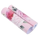 OSALADI 1Stk Tapetenrandaufkleber dekoration schlafzimmer waschbare badezimmerdeko badezimmer dekoration Abwaschbar Tapetenbordüre abziehen und aufkleben Teppiche Taillenaufkleber Rosa