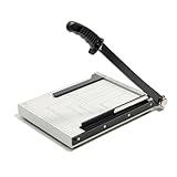 JIELISI A4-Papierschneider aus Metall, Schneidleistung bis zu 10 Blatt, 12 Zoll Schnittlänge, manueller Hochleistungs-Papierschneider mit Sicherheitsschutz und Klingenverriegelung, für Papier, Foto