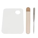 Make-up Foundation Mixing Spatel Set Edelstahl Acryl Tablett Doppel end rührer Kosmetik Palette