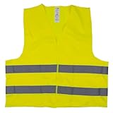 DONAU SAFETY Warnweste 360° Reflektierend Rundum Sicherheitsweste / 1 Stück Neon Gelb/Größe 2XL / Waschbar Unfallweste Sicherheitsweste EN ISO 20471/ für Erwachsene, für Auto, Pkw, LKW (1er Pack)