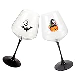 HOLIDYOYO 2 Stück Weinkelch Rotweinglas Halloween Partys Geschirr Party Weinkelch Glas Rotweinkelch