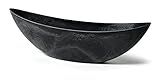 colourliving Blumentopf groß Pflanzschale Boat in L und XL Blumentopf anthrazit aus recyceltem Kunststoff Blumenkasten (XL(56cm))