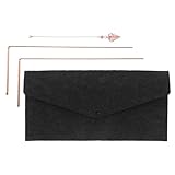 SEWOART Robuste Messing-wünschelruten Wassersuche Geister Schatzsuche Vielseitige Entdeckungsstäbe mit Filztasche Präzise Energieortung und Feldtauglichkeit Tragbares