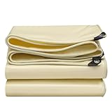 Strapazierfähige, wasserfeste Zeltplane, Bodenabdeckung, Beige, 1,2 x 2,7 m, 500 g/m²