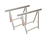 2er Set einfacher standard Holz-Arbeitsbock oder Tapezierbock 2-sprossig - Sägebock - Klappbock - Montagebock - Arbeitsbock - Tapezierbock - Unterstellbock - Stützbock
