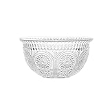 KIANSLA Schüssel Schalen Geprägte Glasschale Dessertschale Exquisite Eisbecher High-End-Kaffeetasse Obstsalatschale Umriss in Gold-Erdbeerschale