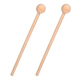 2 Stück Holzschlägel Mallet Drumsticks Schlägel Mallets Marimba Schlägel Glockenspiel Klangstäbe für Xylophon Holzblock Glocken Anfänger Erwachsene