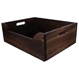 HOLIDYOYO Große Katzentoilette aus Massivholz mit Hohem Randabschluss Offenes Katzenklo für Drinnen Katzenstreubehälter für Kätzchen und Senioren 45 X 32 X 156 cm