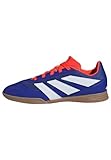 adidas Unisex Predator Club J Football Boots Indoor SALA Fußballschuhe, Cloud White/Lucid Blue/Solar Red, 35 EU