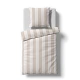 fleuresse Mako-Satin Bettwäsche Modern Life Cheltenham beige 1 Bettbezug 240 x 220 cm + 2 Kissenbezüge 80 x 80 cm