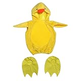 Halloween Kostüm Kleinkind Kinder Baby Jungen Mädchen 3D Tier Huhn Kostüm Unisex Ärmellose Fleece Kapuzenweste Oberteile Mit Schuhen Ankleiden Übergroßer Mantel Cosplay Halloween (Yellow, 2-3 Years)