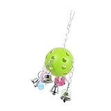Luxshiny Papageienspielzeug Buntes Glockenball Hängendes Schaukelspielzeug für Vogelkäfig Interaktives mit Glocken für Sittiche und Papageien Farbige Gestaltung für Spaß