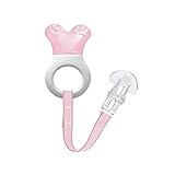 MAM Cooler & Clip kühlender Beißring, Zahnungshilfe mit Clip für einfaches Befestigen, extra kleiner und leichter Beißring für Babys, ab 2+ Monate, rosa