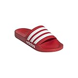 adidas Shower Adilette Badelatschen Slides (red, EU Schuhgrößensystem, Erwachsene, Numerisch, M, 39)