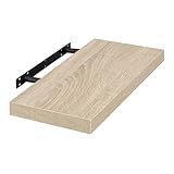 EUGAD Wandregal Wandboard Buchregal Hängeregal DVD CD Regal Holz Board 60cm Eiche 0116QJ