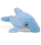 DolliBu Delphin Umweltfreundliches Stofftier - Weicher, umarmbarer Delphin, entzückender Delfin, Plüschtier, niedliche Ozean-Kuschelgeschenke, superweiche Plüschpuppe, Tierspielzeug für Kinder und