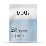 Bulk Basic Whey Protein Pulver | Schokolade | 1,25kg | 41 Portionen | Bis zu 18g Eiweiß Portion | Schnell verdauliche Formel | Fitnessstudio Supplement Unterstützt Muskelaufbau Regeneration
