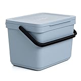 TATAY Biomülleimer Küche 6L | Organischer Abfalleimer Smart ohne Halterung | Kompaktes und Funktionales Design | Aus 100 % Recyceltem Material | 26,5x20,5x18,5 cm, Blau