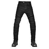 ZarufT Rider Motorradhose Herren Jeans Textil Motorrad Hose mit Protektoren 4 X Schutzausrüstung (Noir,5XL)