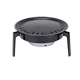 Tragbarer Holzkohlegrill, 12,6 Zoll Klappgrill Holzkohlegrill, mit rundem abnehmbarem Grillnetz, Grillpfannennetz, Greifer, leicht zu reinigen, Mini BBQ Grill für Outdoor-Kochen, Camping, Picknick