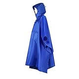 AMSLSIU Regenschutz Outdoor Sportbekleidung Camping Regenmäntel Rucksack Regenbekleidung Wandern Regen Poncho Regenmantel für Aktivitäten im Freien, Blau