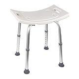 Ez2care Höhenverstellbarer Duschhocker – Anti-Rutsch Duschstuhl 37.6-49.5cm, Belastbar bis 136kg, Stabil & rutschfest, Perfekt für Senioren & Kleine Badewannen