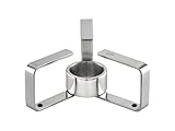 RÖSLE Stövchen, Hochwertiger Teewärmer mit rutschfesten Gummifüßen, Edelstahl 18/10, Standard Teelicht, zusammenklappbar, spülmaschinengeeignet, 17 x 17 x 6 cm