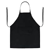 L.C. life Kochschürze für die Küche, schwarz, wasserdicht und ölbeständig, für Männer, Kellnerschürze, unverzichtbar für Kochliebhaber,（ 60 x 70 cm） (1, Schwarz)