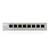 Zyxel 8 Port Gigabit Web Managed Switch | Plug & Play | VLAN, QoS, IGMP & LAG Unterstützt | Lüfterlos [GS1200-8]