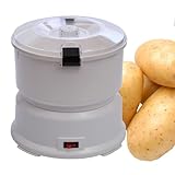 KUOYTT Kartoffelschälmaschine, elektrisch, automatisch, multifunktionale tragbare Rotationsschälmaschine, Küchen-Kartoffelwaschmaschine – Multifunktionsschälmaschine