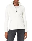 Amazon Essentials Damen Weiche Polarfleece-Jacke mit durchgehendem Reißverschluss in klassischer Passform (erhältlich in Übergrößen), Elfenbein, S