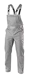 Högert Arbeitslatzhose Fabian für Herren in Hellgrau 3XL, Strapazierfähig & Bequem, EN ISO 13688, Verstellbare Träger, Taschen, Reflexelemente, Bau-, Lager-, Servicearbeiten, S-4XL