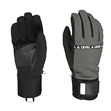 Level Hawk Herren Ski- und Snowboardhandschuhe mit kurzer Manschette und verstellbarem Riemen, Thermo-Winterhandschuhe für Herren, wasserdicht und atmungsaktiv, Schnee-Bekleidung für Herren für