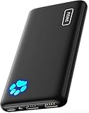 INIU Power Bank, Ultra Slim 10000mAh Powerbank Klein Aber Stark, USB C Input & Output, Externe Handyakkus Triple 3A with Flashlight, Kompatibel mit iPhone 17 16 15 14 13 12 Pro Max Samsung Huawei
